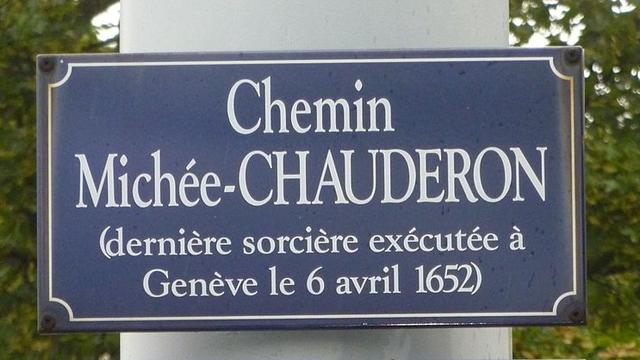 Chemin Michée Chauderon, Genève, plaque