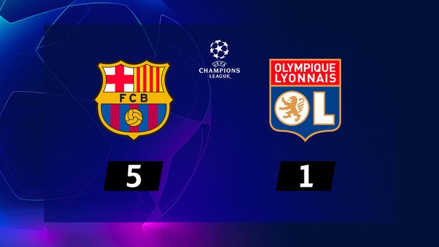 1-8e retour, Barcelone - Lyon (5-1): le Barca passe en 1-4 avec un Messi de gala