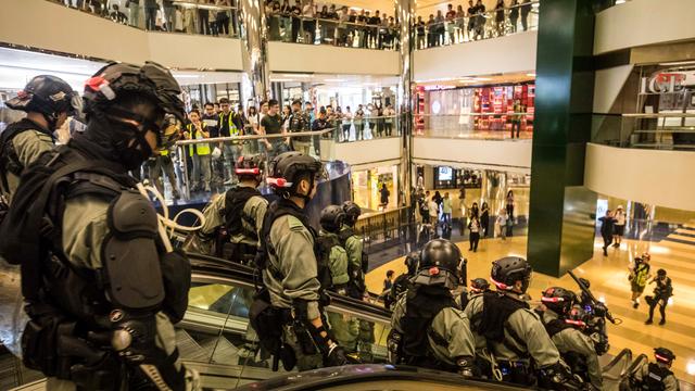 Nouvelle journée de manifestation à Hong Kong émaillée par des incidents. [AFP - Vivek Prakash]