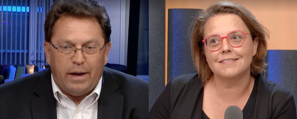 Les conseillers nationaux Laurent Wehrli (PLR/VD) et Ada Marra (PS/VD). [RTS]