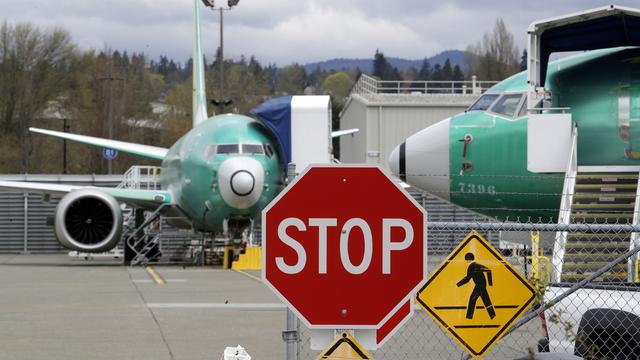 Des Boeing 737 MAX immobilisés sur un site de la compagnie américaine à Renton, dans l'Etat de Washington, le 8 avril 2019. [Keystone - AP Photo/Elaine Thompson]