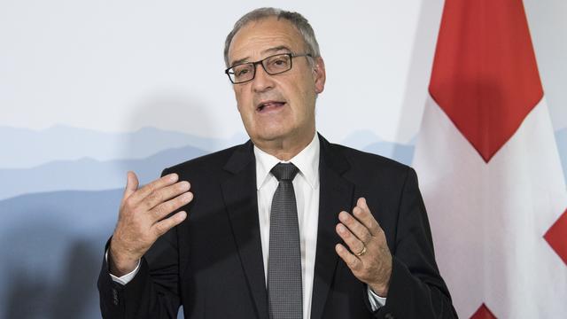 Le conseiller fédéral Guy Parmelin. [Keystone - Peter Schneider]