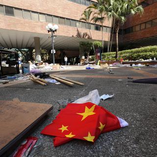 L'Université polytechnique de Hong Kong a été bloquée par la police pendant 12 jours en novembre pour arrêter des manifestants. [AP Photo/Keystone - Vincent Thian]