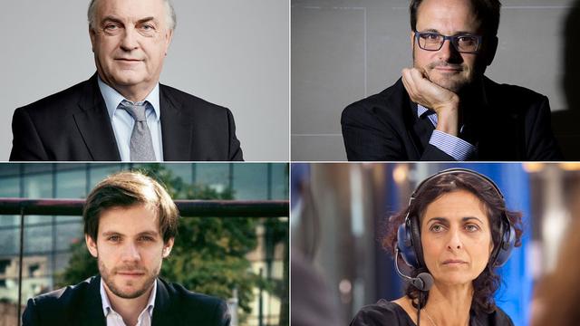 De haut en bas et de gauche à droite, Charles Goerens, Nicolas Vadot, Damien Lempereur et Maria Arena.