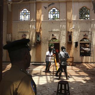 Une église au Sri Lanka où a eu lieu un attentat. [AP Photo/Keystone - Manish Swarup]