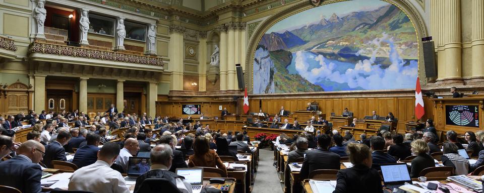 Débat au Conseil national, le 5 décembre 2019. [Keystone - Anthony Anex]