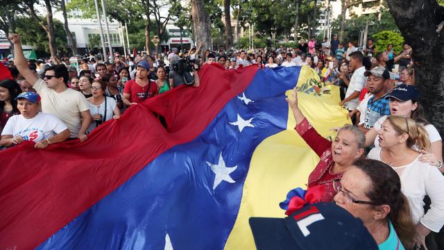 troisième journée de manifestations au Venezuela. [Keystone/EPA - Mauricio Duenas Castaneda]