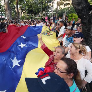 troisième journée de manifestations au Venezuela. [Keystone/EPA - Mauricio Duenas Castaneda]