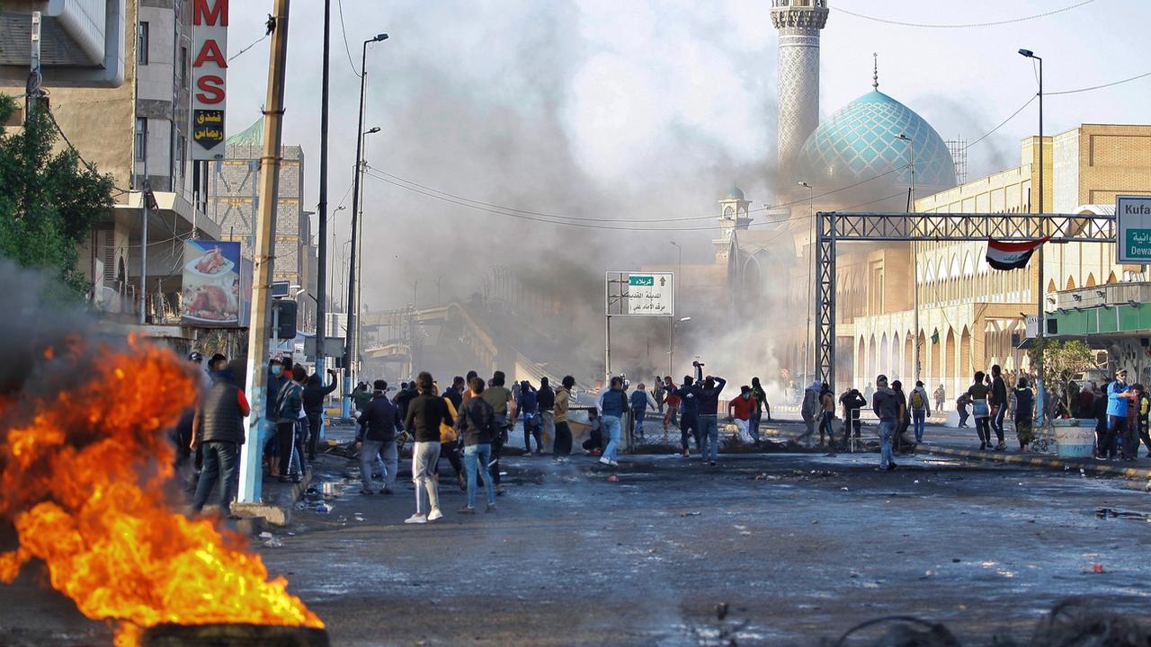 Le sud de l'Irak à feu et à sang, 27 manifestants tués. [Keystone/AP - Anmar Khalil]
