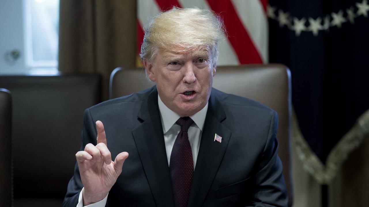 Donald Trump photographié le 23 janvier 2019 lors d'une réunion à la Maison Blanche. [Keystone - EPA/MICHAEL REYNOLDS]