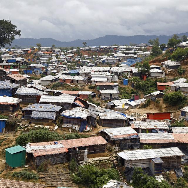 Un camp de réfugiés Rohingyas au Bangladesh. [EPA/Keystone - Monirul Alam]