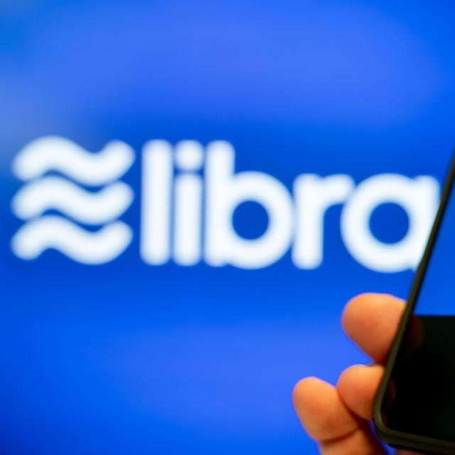 Le logo de la monnaie virtuelle de Facebook, la Libra. [DPA/Keystone - Kay Nietfeld]