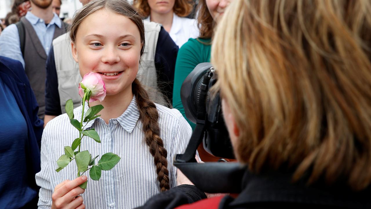 Greta Thunberg lors d'une manifestation pour le climat, à Vienne (Autriche), le 31 mai 2019. [Reuters - Leonhard Foeger]