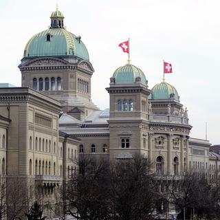Le palais fédéral, à Berne. [Keystone - Lukas Lehmann]
