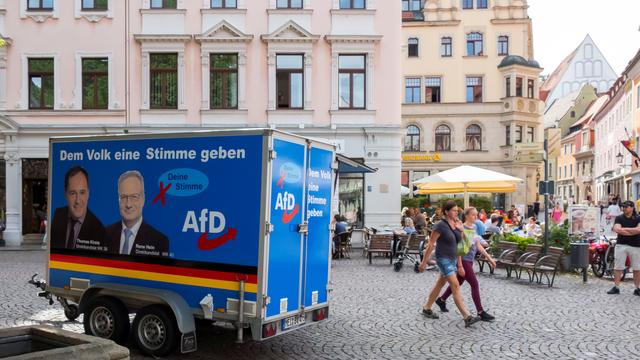 Les sondages prévoient un nouveau succès électoral pour le parti anti-migrants "Alternative pour l'Allemagne" aux scrutins du 1er septembre, en Saxe et dans le Brandebourg voisin. [REUTERS - Matthias Rietschel]