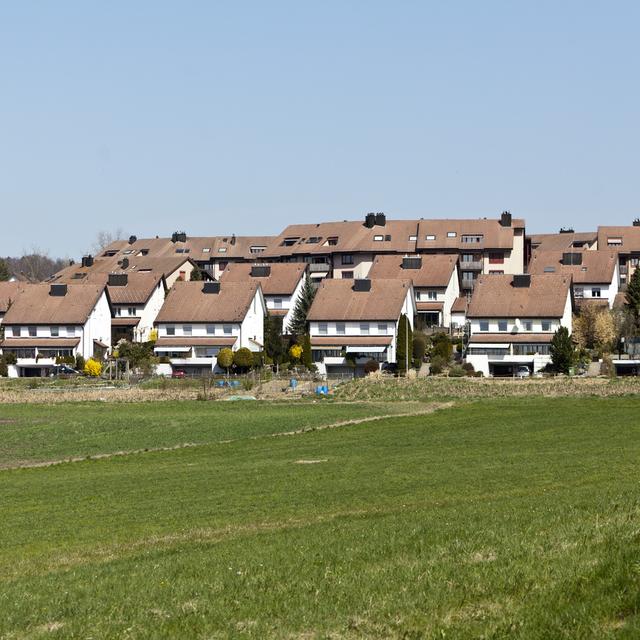 Un quartier de villas dans le canton d'Argovie. [Keystone - Gaëtan Bally]