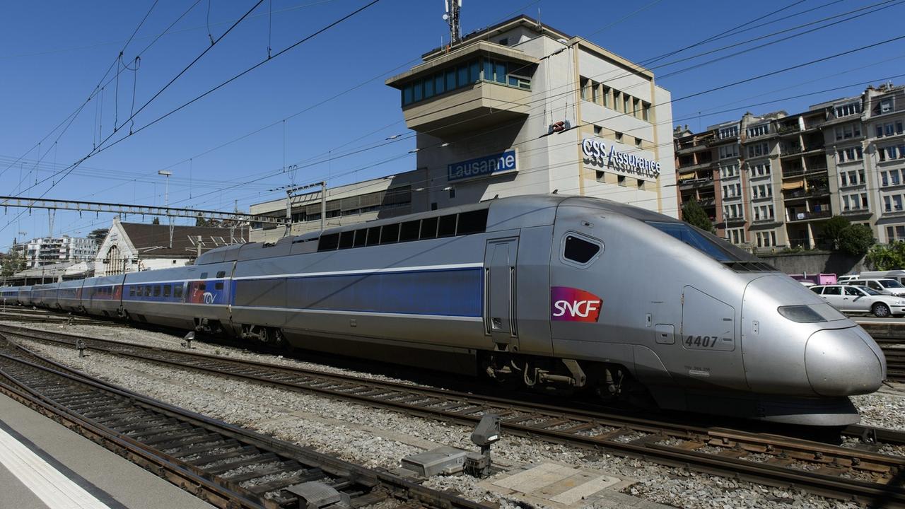 Selon le directeur de Lyria, la ligne TGV Lausanne-Paris via Vallorbe n'est pas menacée. [KEYSTONE - Laurent Gillieron]