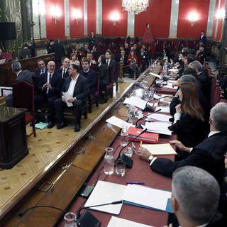 Le procès des indépendantistes catalans s'est ouvert ce mardi 12 février à Madrid. [Reuters - J.J. Guillen]