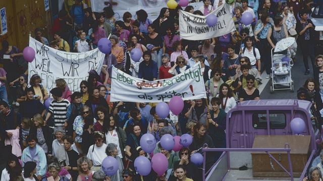 Grève des femmes à Zurich, en 1991. [CC BY-SA 4.0 - Comet Photo AG (Zürich)]