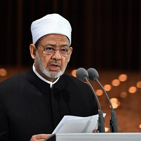 Le cheikh Ahmed Al Tayeb, le 4 février 2019. [AFP - Vincenzo Pinto]