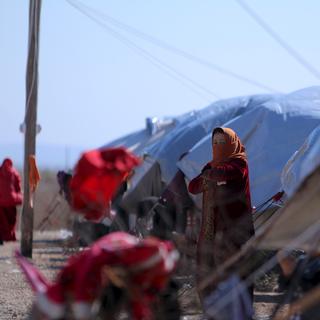 Le camp de déplacés de Mabrouk en Syrie a dû être évacué pour éviter les bombardements turcs. [Reuters - Rodi Said]