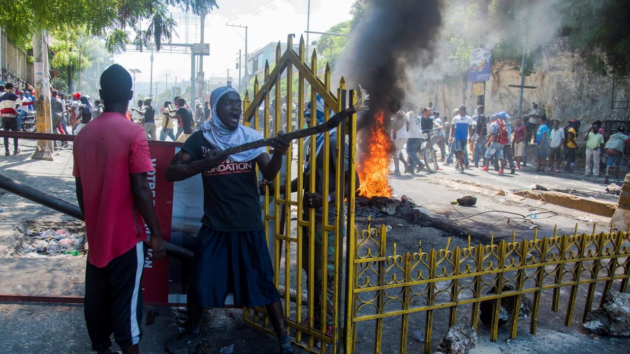 Nouvelles émeutes en Haïti contre le président Jovenel Moïse. [Keystone - Jean-Marc Hervé Abelard]
