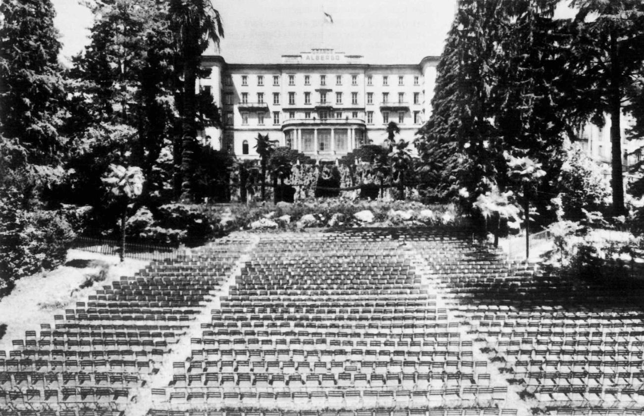 Image du Grand Hotel de Locarno en 1947. [Festival de Film de Locarno - Keystone]