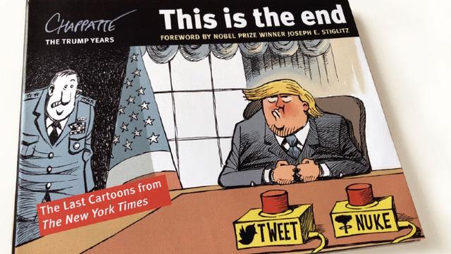 La couverture du recueil de dessins de Chappatte "This is the end". [Globe Cartoon]