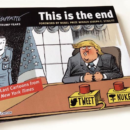 La couverture du recueil de dessins de Chappatte "This is the end". [Globe Cartoon]