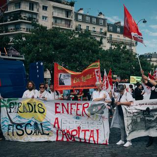 Les urgentistes français se mobilisent pour revendiquer de meilleures conditions de travail.. [AFp - Mathias Zwick / Hans Lucas]