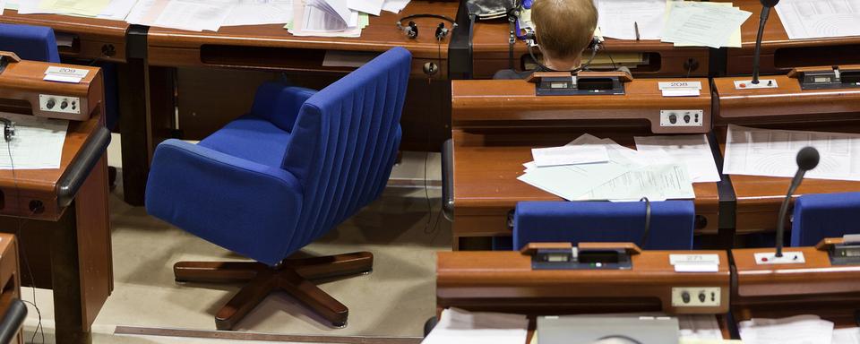 Une session du Conseil de l'Europe au Parlement européen. [Keystone - Martin Ruetschi]