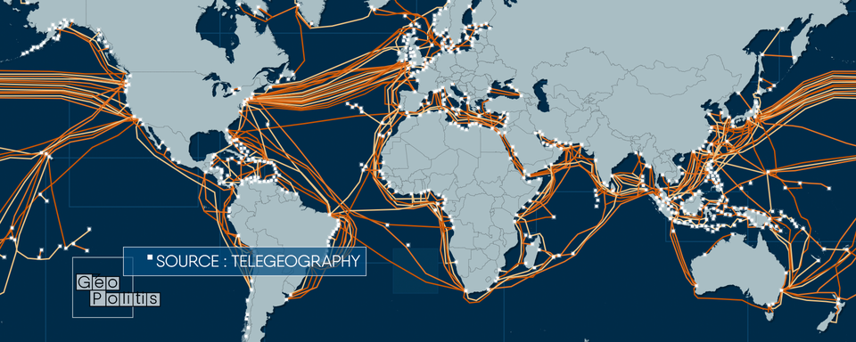 Cartographie des câbles sous-marins d'internet [RTS - Géopolitis]