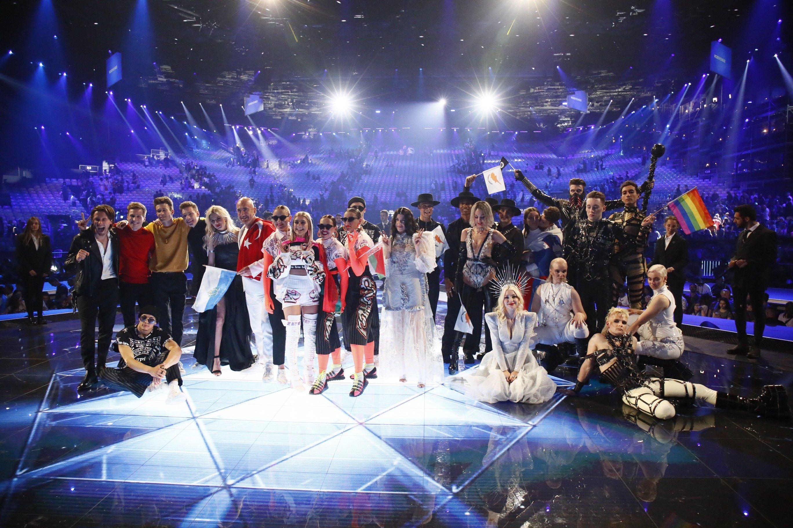 Les dix qualifiés de la première demi-finale de l'Eurosong 2019. [UER - Andres Putting]