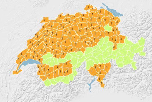 Une alerte canicule de niveau 3 est émise par MétéoSuisse. [MétéoSuisse]