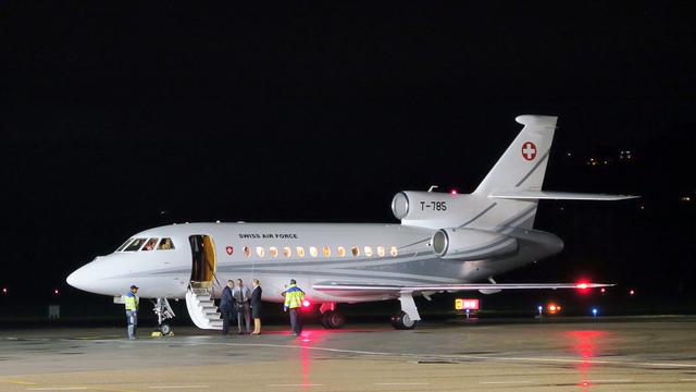 Le Falcon 900 de la Confédération sur l'aérodrome de Saint-Gall-Altenrhein en avril 2015. [CC-BY-SA - Kecko]