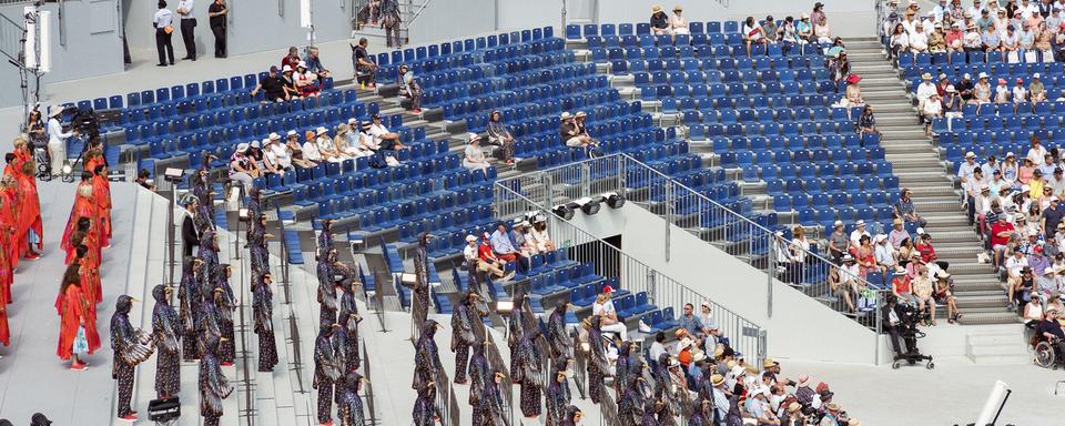 La Fête des vignerons n'a pas attiré autant de spectateurs qu'espéré. [Keystone - Cyril Zingaro]