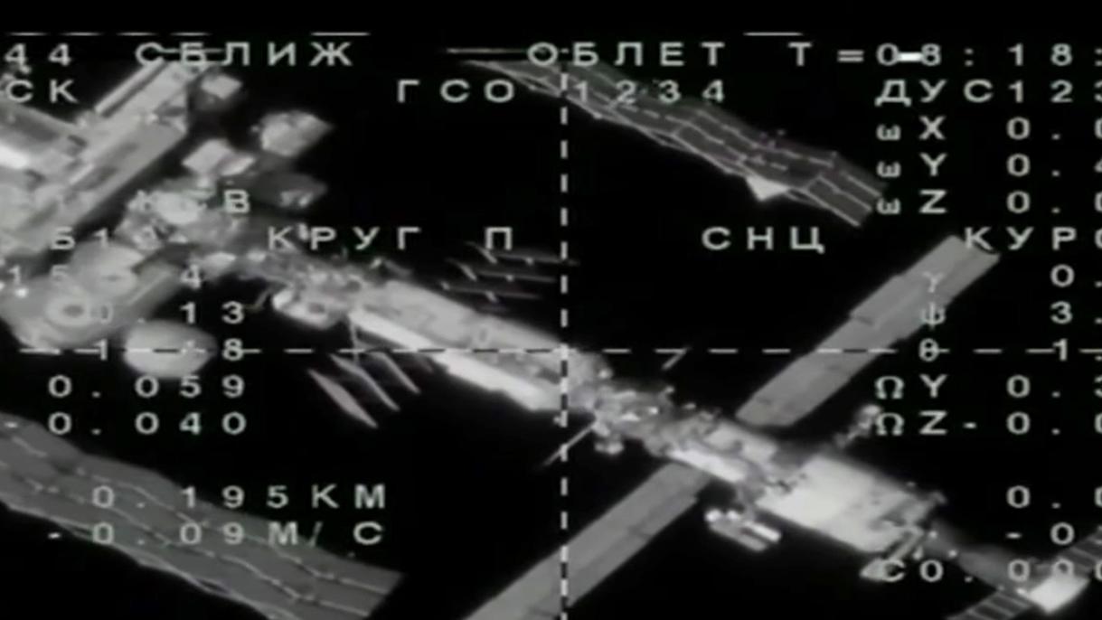 Le vaisseau Soyouz n'est pas parvenu à s'arrimer à l'ISS. [Keystone - EPA/Roscosmos]