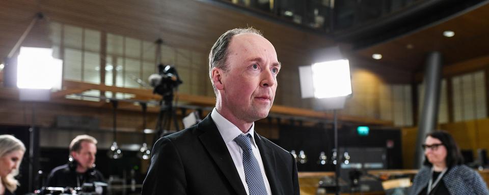 Le leader du parti des Vrais Finlandais Jussi Halla-aho. [EPA/Keystone - Jarno Kuusinen]