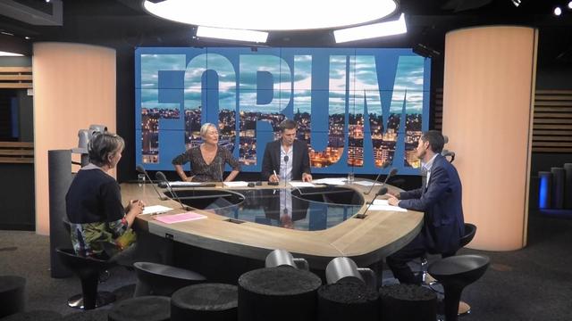 Débat entre Stephan Wenger, Sandrine Ghilardi, Jean Tschopp et Philippe Nantermod. [RTS]