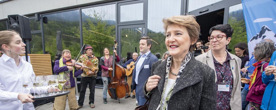 L'Initiative des Alpes veut la fin des camions à essence [Keystone - Urs Flueeler]