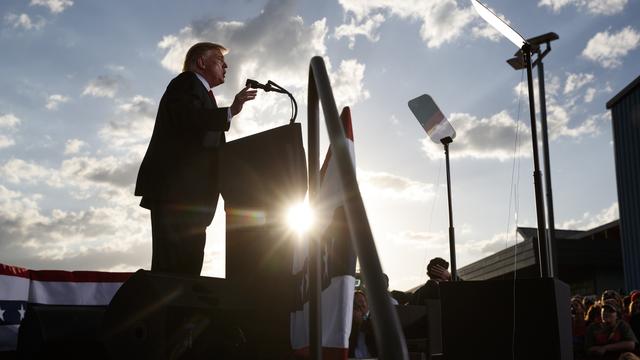 Donald Trump lors d'un discours le 20 mai 2019. [Keystone - Evan Vucci]