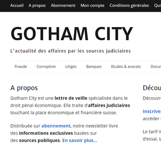 La page d'accueil de Gotham City. [gothamcity.ch]