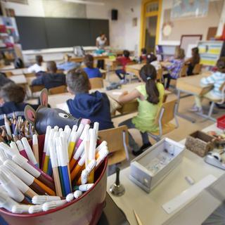 Une salle de classe à l'école primaire. [Keystone - Salvatore Di Nolfi]