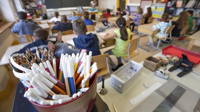 Une salle de classe à l'école primaire. [Keystone - Salvatore Di Nolfi]