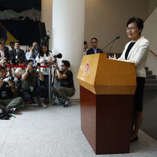 La cheffe de l'exécutif hongkongais Carrie Lam. [AP Photo/Keystone - Jae C. Hong]