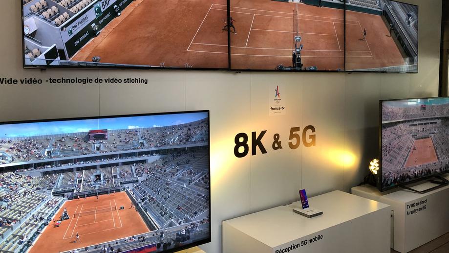 La télévision publique française a diffusé des matchs de tennis en 8K, avec la technologie 5G. [France Télévisions]