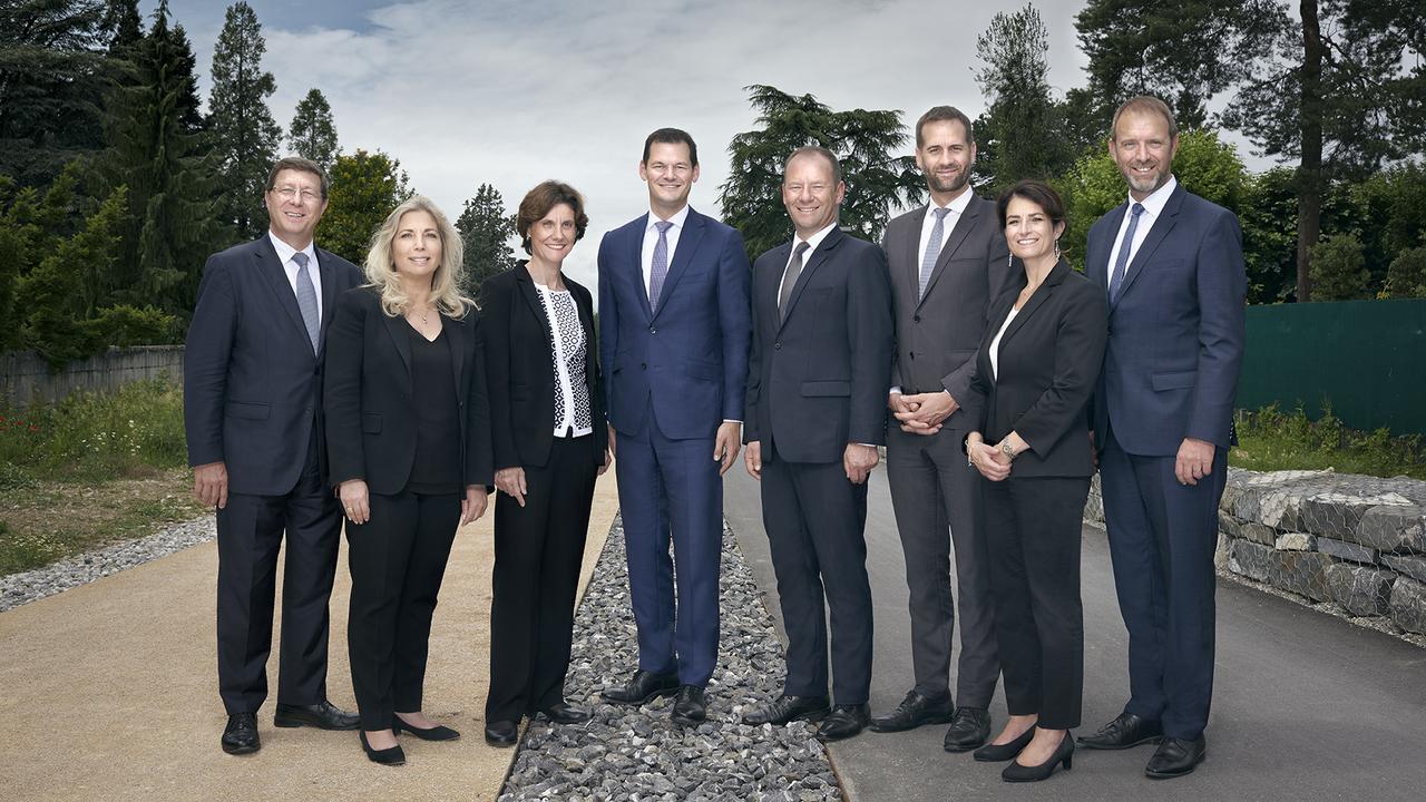 La photo officielle du Conseil d'Etat de Genève, législature 2018-2023. [www.ge.ch - Vincent Calmel]