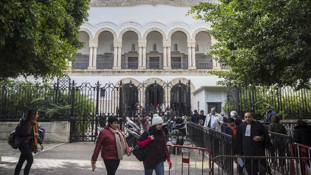 Le Palais de Justice à Tunis, où s'est tenu le procès des auteurs des attentats du Bardo et de Sousse. [Keystone - Hassene Dridi]