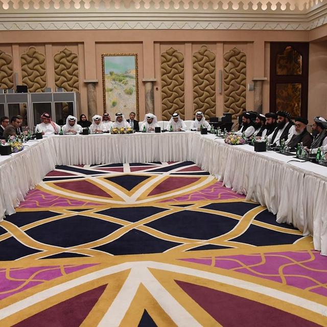 Les Etats-Unis et les représentants des talibans ont ouvert une nouvelle session de discussions à Doha. [Keystone]