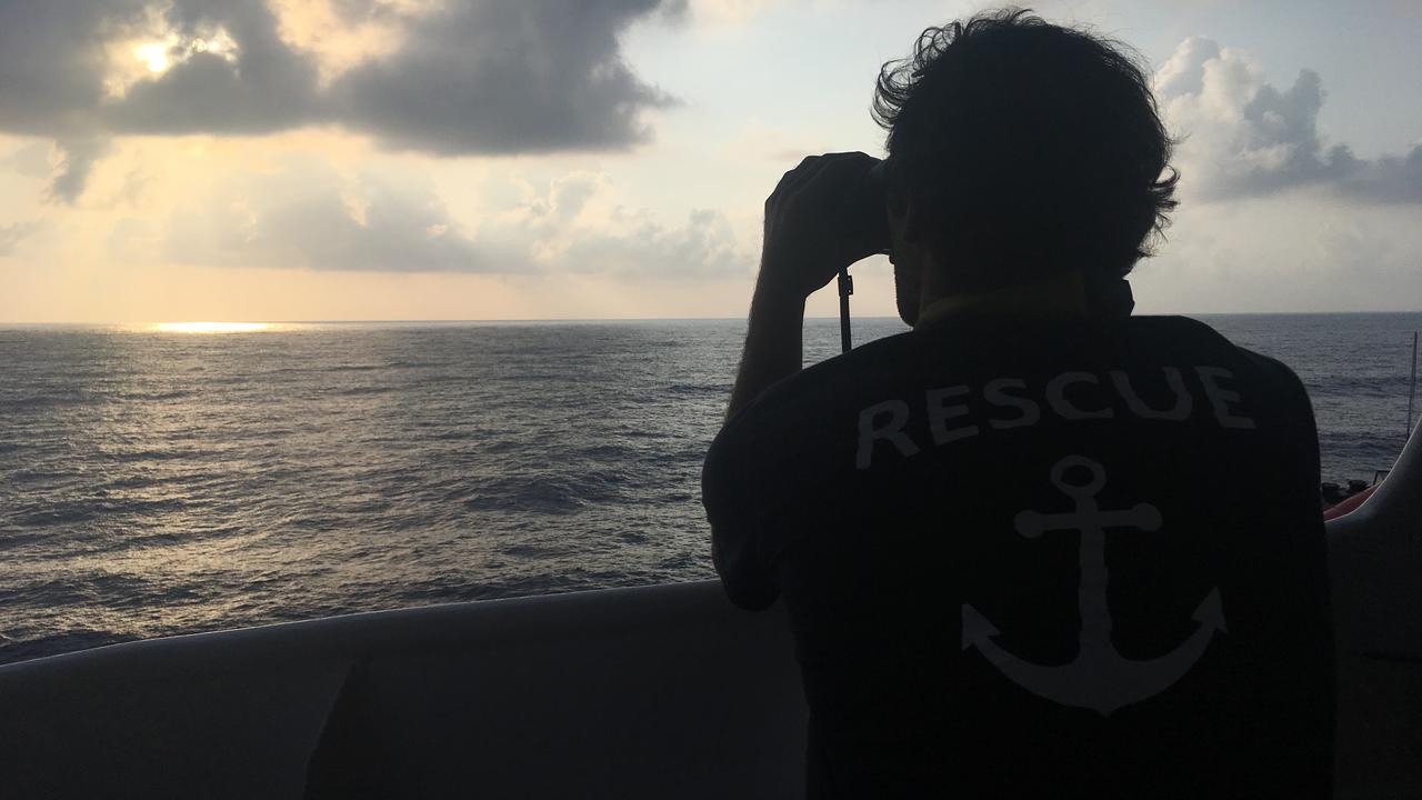 Un marin sauveteur à bord de l'Aquarius en août 2018. [RTS - Maurine Mercier]